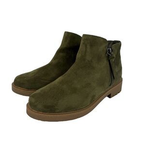 Espirit Boots Saige Ankle Booties Womens Size 6.5 M E1SEG60P Green Side Zip